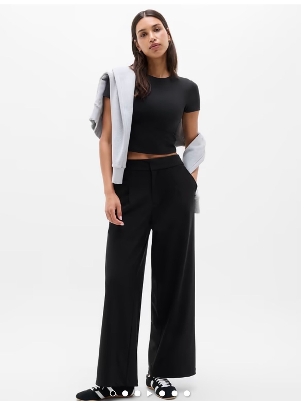 NWT Athleta Black Wide-Leg Pinnacle Trouser Pants
